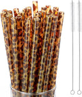 RINA Leopard Print Straws