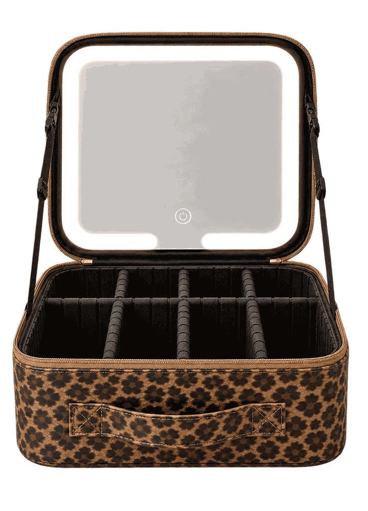 Portable RINA Vanity with LED illuminated mirror